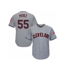 Cleveland Indians #55 Roberto Perez Replica Grey Road Cool Base MLB Jersey