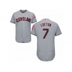 Cleveland Indians #7 Kenny Lofton Grey Flexbase Authentic Collection MLB Jersey