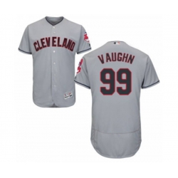 Cleveland Indians #99 Ricky Vaughn Majestic Grey Flexbase Authentic Collection Player Jersey