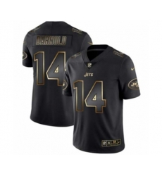New York Jets #14 Sam Darnold Black Golden Edition 2019 Vapor Untouchable Limited Jersey