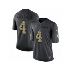 New York Jets #4 Lac Edwards Limited Black 2016 Salute to Service NFL Jersey