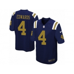 New York Jets #4 Lac Edwards Limited Navy Blue Alternate NFL Jersey