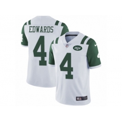 New York Jets #4 Lac Edwards Vapor Untouchable Limited White NFL Jersey
