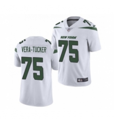 New York Jets #75 Alijah Vera-Tucker 2021 Football Draft White Vapor Untouchable Limited Jersey