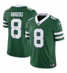 New York Jets #8 Aaron Rodgers Green 2024 F.U.S.E. Vapor Limited Football Stitched Jersey