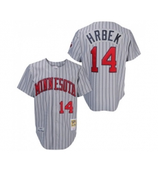 1987 Minnesota Twins #14 Kent Hrbek Replica Grey Throwback Baseball Jersey