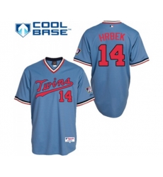 Minnesota Twins #14 Kent Hrbek Authentic Light Blue 1984 Turn Back The Clock Baseball Jersey