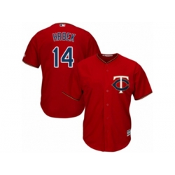 Minnesota Twins #14 Kent Hrbek Replica Scarlet Alternate Cool Base MLB Jersey