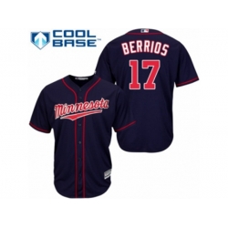 Minnesota Twins #17 Jose Berrios Authentic Navy Blue Alternate Road Cool Base MLB Jersey