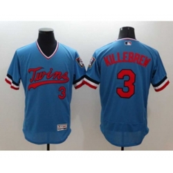 Minnesota Twins #3 Harmon Killebrew Majestic Blue Flexbase Authentic Collection Cooperstown Player Jersey