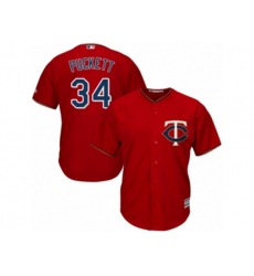 Minnesota Twins #34 Kirby Puckett Replica Scarlet Alternate Cool Base MLB Jersey
