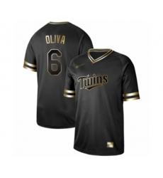 Minnesota Twins #6 Tony Oliva Authentic Black Gold Fashion Baseball Jersey
