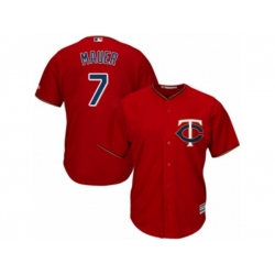 Minnesota Twins #7 Joe Mauer Replica Scarlet Alternate Cool Base MLB Jersey