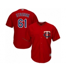 Minnesota Twins Cody Stashak Replica Scarlet Alternate Cool Base Baseball Player Jersey