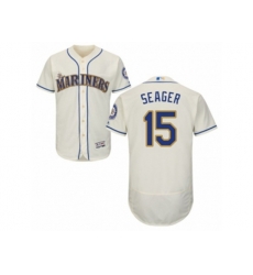 Seattle Mariners #15 Kyle Seager Cream Flexbase Authentic Collection MLB Jersey
