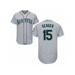 Seattle Mariners #15 Kyle Seager Grey Flexbase Authentic Collection MLB Jersey Seattle Mariners #15 Kyle Seager Grey Flexbase Authentic Collection MLB Jersey
