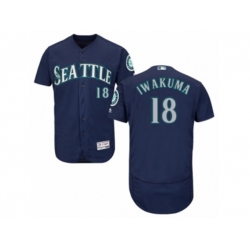 Seattle Mariners #18 Hisashi Iwakuma Navy Blue Flexbase Authentic Collection MLB Jersey Seattle Mariners #18 Hisashi Iwakuma Navy Blue Flexbase Authentic Collection MLB Jersey