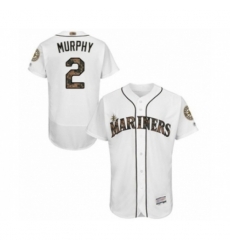 Seattle Mariners #2 Tom Murphy Authentic White 2016 Memorial Day Fashion Flex Base Baseball Player Jersey