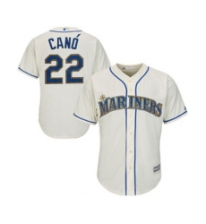 Seattle Mariners #22 Robinson Cano Majestic Cream Cool Base Player Jersey