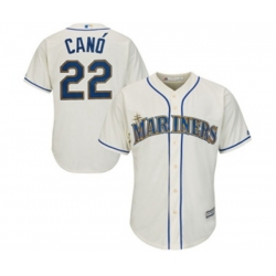 Seattle Mariners #22 Robinson Cano Majestic Cream Cool Base Player Jersey Seattle Mariners #22 Robinson Cano Majestic Cream Cool Base Player Jersey
