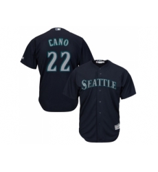Seattle Mariners #22 Robinson Cano Navy Blue New Cool Base Stitched MLB Jersey