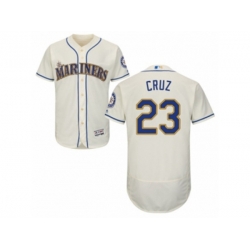 Seattle Mariners #23 Nelson Cruz Cream Flexbase Authentic Collection MLB Jersey Seattle Mariners #23 Nelson Cruz Cream Flexbase Authentic Collection MLB Jersey