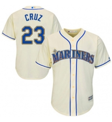 Seattle Mariners #23 Nelson Cruz Replica Cream Alternate Cool Base MLB Jersey