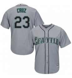 Seattle Mariners #23 Nelson Cruz Replica Grey Road Cool Base MLB Jersey