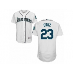 Seattle Mariners #23 Nelson Cruz White Flexbase Authentic Collection MLB Jersey Seattle Mariners #23 Nelson Cruz White Flexbase Authentic Collection MLB Jersey
