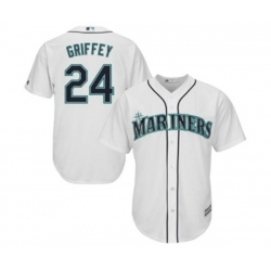 Seattle Mariners #24 Ken Griffey Authentic White Cool Base MLB Jersey Seattle Mariners #24 Ken Griffey Authentic White Cool Base MLB Jersey
