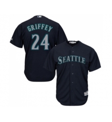 Seattle Mariners #24 Ken Griffey Replica Navy Blue Alternate 2 Cool Base Baseball Jersey