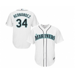 Seattle Mariners #34 Felix Hernandez Majestic White Cool Base Player Jersey Seattle Mariners #34 Felix Hernandez Majestic White Cool Base Player Jersey