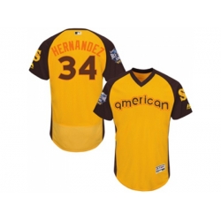 Seattle Mariners #34 Felix Hernandez Yellow 2016 All-Star American League BP Authentic Collection Flex Base MLB Jersey Seattle Mariners #34 Felix Hernandez Yellow 2016 All-Star American League BP Authentic Collection Flex Base MLB Jersey