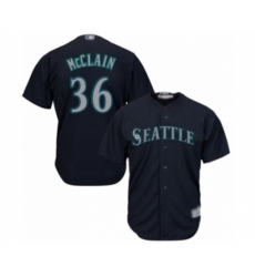 Seattle Mariners #36 Reggie McClain Authentic Navy Blue Alternate 2 Cool Base Baseball Player Jersey