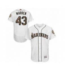 Seattle Mariners #43 Art Warren Authentic White 2016 Memorial Day Fashion Flex Base Baseball Player Jersey