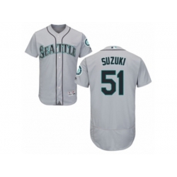 Seattle Mariners #51 Ichiro Suzuki Grey Flexbase Authentic Collection MLB Jersey Seattle Mariners #51 Ichiro Suzuki Grey Flexbase Authentic Collection MLB Jersey