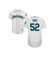 Seattle Mariners #52 Carlos Ruiz White Flexbase Authentic Collection MLB Jersey