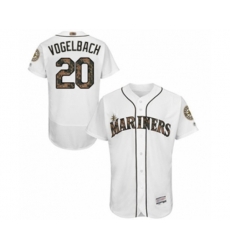 Seattle Mariners Daniel Vogelbach Authentic White 2016 Memorial Day Fashion Flex Base Baseball Player Jersey