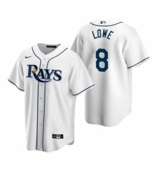 Nike Tampa Bay Rays #8 Brandon Lowe White Home Stitched Baseball Jersey