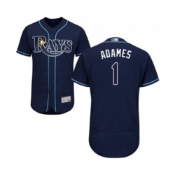 Tampa Bay Rays #1 Willy Adames Navy Blue Alternate Flex Base Authentic Collection Baseball Jersey Tampa Bay Rays #1 Willy Adames Navy Blue Alternate Flex Base Authentic Collection Baseball Jersey