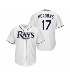 Tampa Bay Rays #17 Austin Meadows Replica White Home Cool Base Baseball Jersey