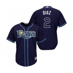 Tampa Bay Rays #2 Yandy Diaz Replica Navy Blue Alternate Cool Base Baseball Jersey Tampa Bay Rays #2 Yandy Diaz Replica Navy Blue Alternate Cool Base Baseball Jersey