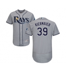 Tampa Bay Rays #39 Kevin Kiermaier Grey Road Flex Base Authentic Collection Baseball Jersey