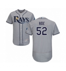 Tampa Bay Rays #52 Chaz Roe Grey Road Flex Base Authentic Collection Baseball Player Jersey