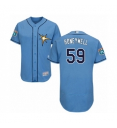 Tampa Bay Rays #59 Brent Honeywell Light Blue Flexbase Authentic Collection Baseball Player Jersey