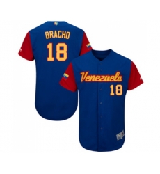 Venezuela Baseball #18 Silvino Bracho Royal Blue 2017 World Baseball Classic Authentic Team Jersey