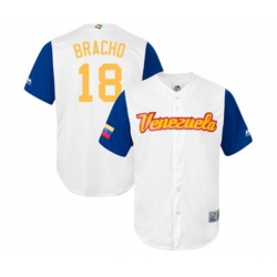 Venezuela Baseball #18 Silvino Bracho White 2017 World Baseball Classic Replica Team Jersey