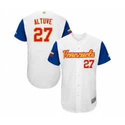 Venezuela Baseball #27 Jose Altuve White 2017 World Baseball Classic Authentic Team Jersey