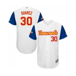 Venezuela Baseball #30 Robert Suarez White 2017 World Baseball Classic Authentic Team Jersey
