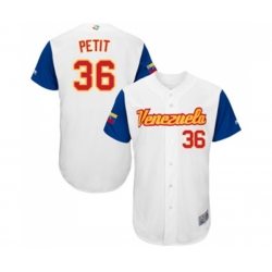 Venezuela Baseball #36 Yusmeiro Petit White 2017 World Baseball Classic Authentic Team Jersey